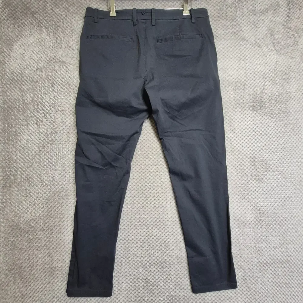 Birddogs Pants Men 36 Stretch Navy Blue Boomstick Liner Golf Performance Chino